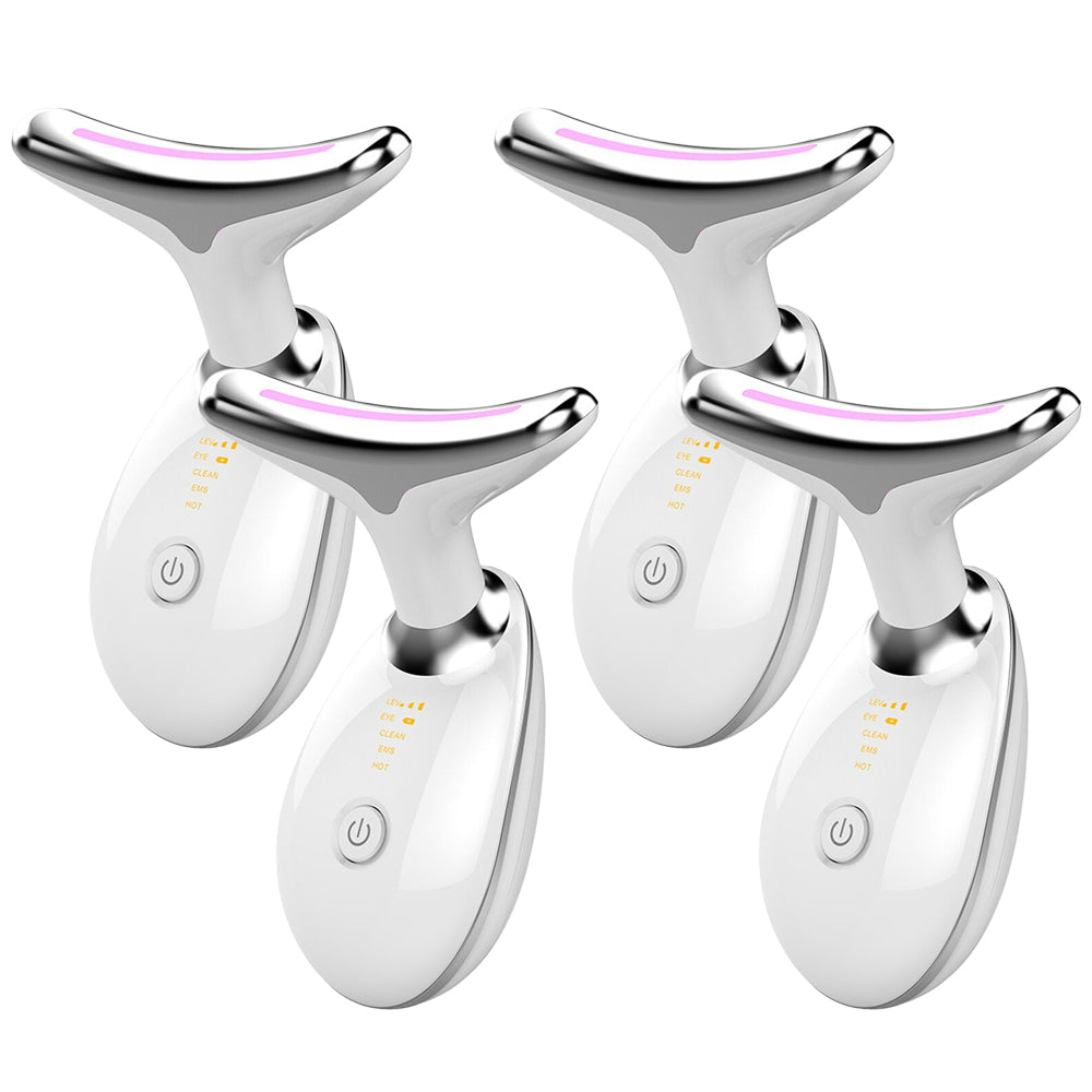 EMS Thermal Neck Lifting And Tighten Massager Electric Microcurrent Wrinkle Remover LED Photon Face Beauty Device For Woman - LA FEMME LOGA