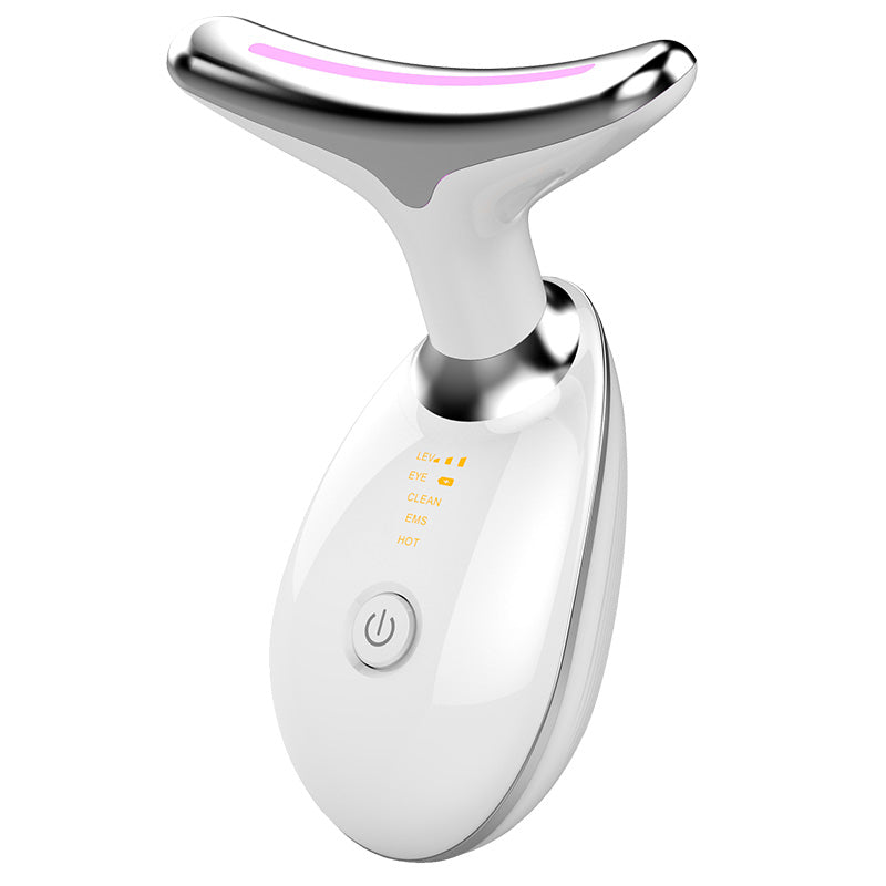 EMS Thermal Neck Lifting And Tighten Massager Electric Microcurrent Wrinkle Remover LED Photon Face Beauty Device For Woman - LA FEMME LOGA