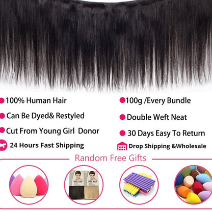 Straight Human Hair Weave Bundles - LA FEMME LOGA