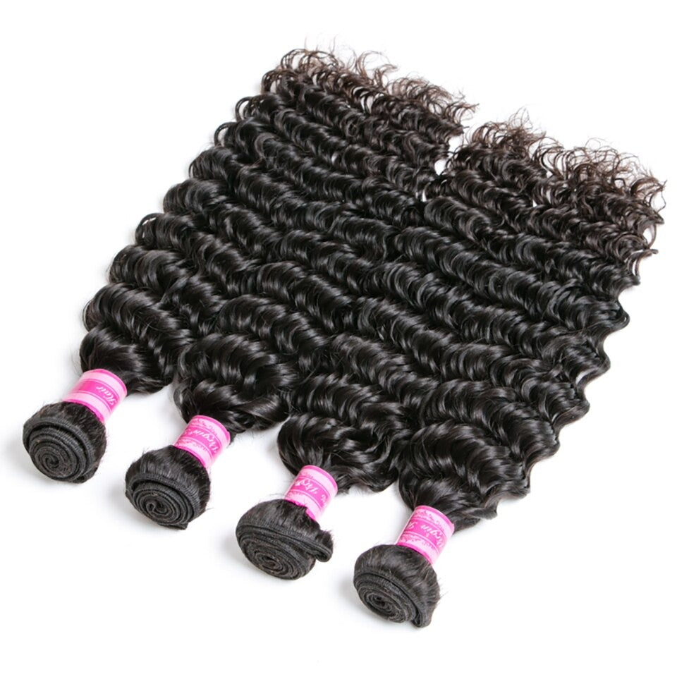 Deep Curly Human Hair Weave Bundles - LA FEMME LOGA