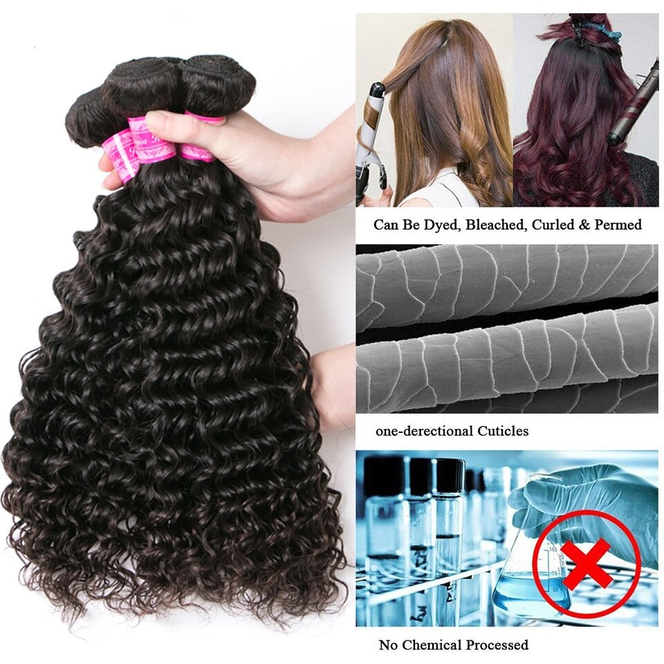 Deep Curly Human Hair Weave Bundles - LA FEMME LOGA