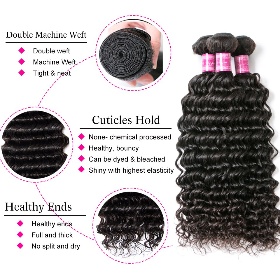 Deep Curly Human Hair Weave Bundles - LA FEMME LOGA